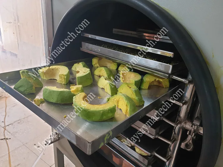 bơ chín sấy thăng hoa khô giòn, xốp, rất phù hợp làm bột bơ