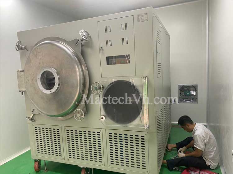 máy sấy thăng hoa 100kg hang mactech vietnam, sấy men vi sinh, sấy hoa quả khô giòn...